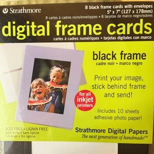5 pks NEW-sealed Strathmore (8ea pk digital frame cards-for all inkjet printers.